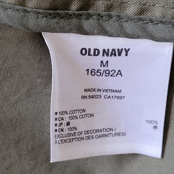 EUC Old Navy Women's M Utility Military Field Jacket Cinch Waist Green - Picture 14 of 16